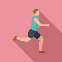 icono de deportista corriendo, estilo plano vector