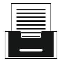 Paper archive icon, simple style vector