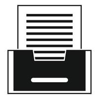 Paper archive icon, simple style vector