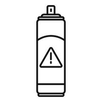 Disinfection danger spray icon, outline style vector