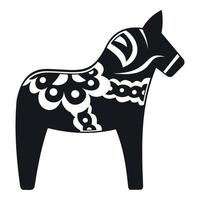 Toy horse icon, simple style vector