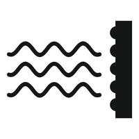 Sound wave studio icon, simple style vector