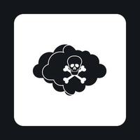 Deadly air icon, simple style vector