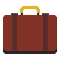 Suitcase icon, flat style vector