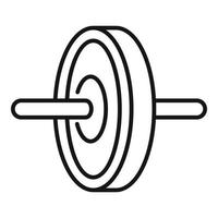 Abs hand wheel icon, outline style vector