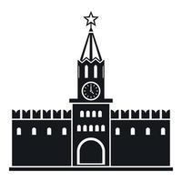 Russian kremlin icon, simple style vector