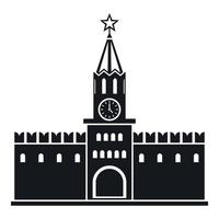 Russian kremlin icon, simple style vector