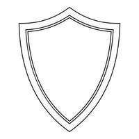 Shield for war icon, outline style vector