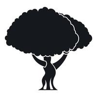 Tree icon, simple style vector