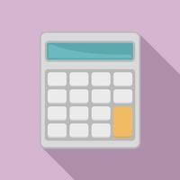 Math calculator icon, flat style vector