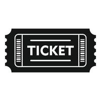 Entrance bus ticket icon, simple style vector