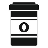 Fertilizer capsule jar icon, simple style vector