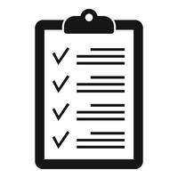 To-do list clipboard icon, simple style vector