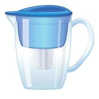 Water filter pitcher icon, cartoon style vector