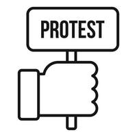 Protest teen protest icon, outline style vector