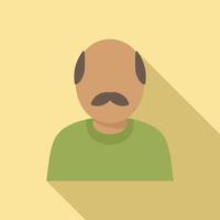 viejo icono inmigrante, estilo plano vector