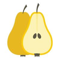 Pear icon, flat style vector