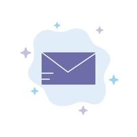 Mail Email School Blue Icon on Abstract Cloud Background vector