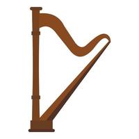 Harp icon, flat style vector