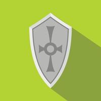 Shield icon, flat style vector