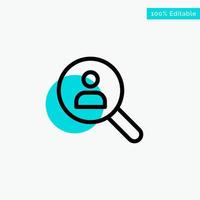 Browse Find Networking People Search turquoise highlight circle point Vector icon