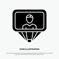 User Profile Id Login solid Glyph Icon vector