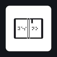 Braille icon, simple style vector