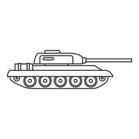 icono de tanque, estilo de esquema vector