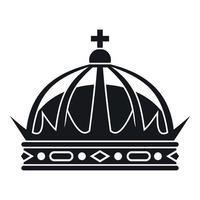 Crown icon, simple style vector