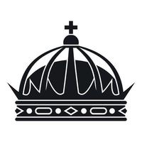 Crown icon, simple style vector