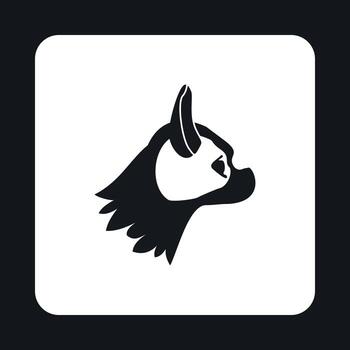 icono de perro pug, estilo simple vector