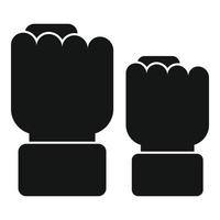 Empowerment fist icon, simple style vector