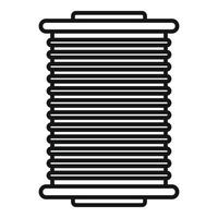 icono de bobina de lana, estilo de contorno vector