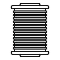 Wool bobine icon, outline style vector