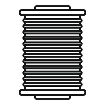 Wool bobine icon, outline style