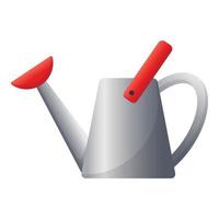 Garden watering can icon, cartoon style vector