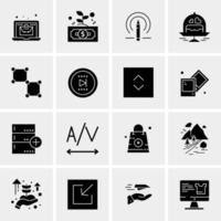 16 iconos universales de negocios vector ilustración de icono creativo para usar en proyectos relacionados con la web y dispositivos móviles