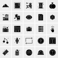 25 iconos de negocios universales vector ilustración de icono creativo para usar en proyectos relacionados con la web y dispositivos móviles