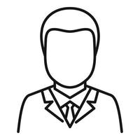 Purchasing manager icon, outline style vector