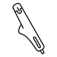 3d toy pen icon, outline style vector