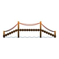 icono de puente de construcción, estilo de dibujos animados vector