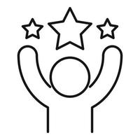 Lottery win icon outline vector. Money prize vector