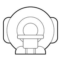 Tomograph icon, outline style vector