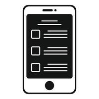 To-do list smartphone icon, simple style vector