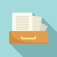 Storage documents icon, flat style vector