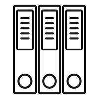 Plastic folders icon, outline style vector