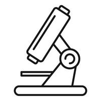 Medical microscope icon, outline style vector