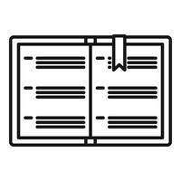 Syllabus instruction book icon, outline style vector