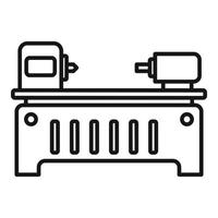 Boring lathe icon, outline style vector