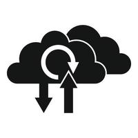 actualizar el software desde el icono de la nube, estilo simple vector